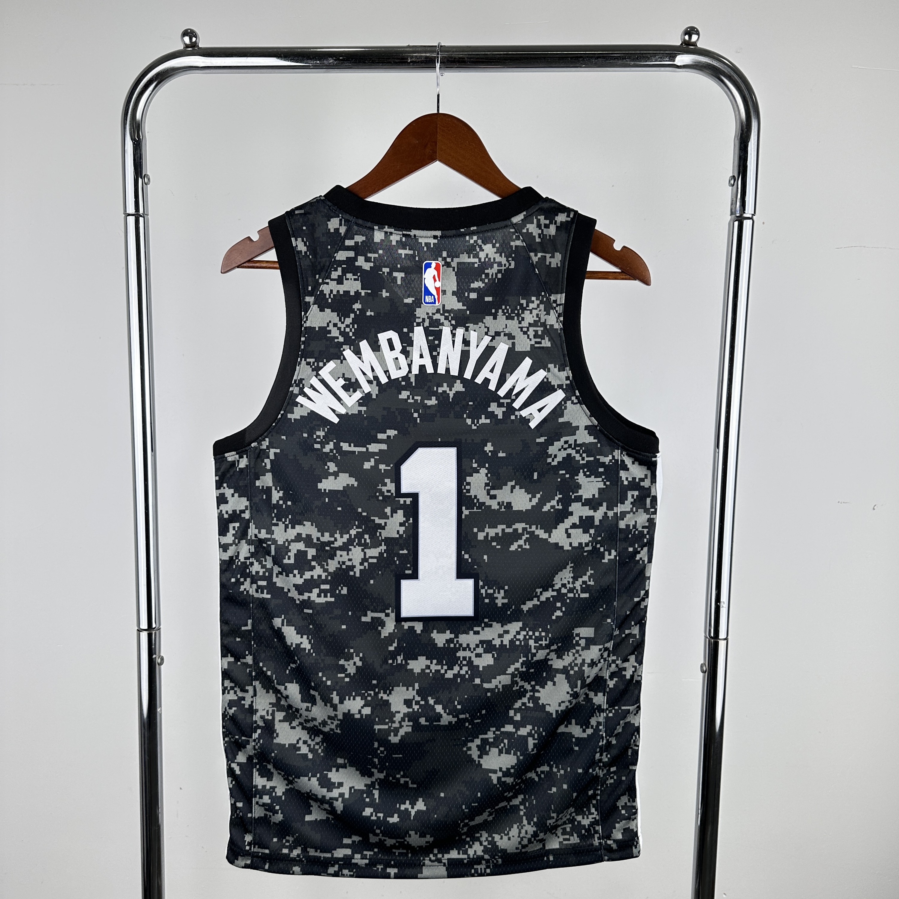 Men San Antonio Spurs 1 Wembanyama Camo Nike 2024 NBA Jersey